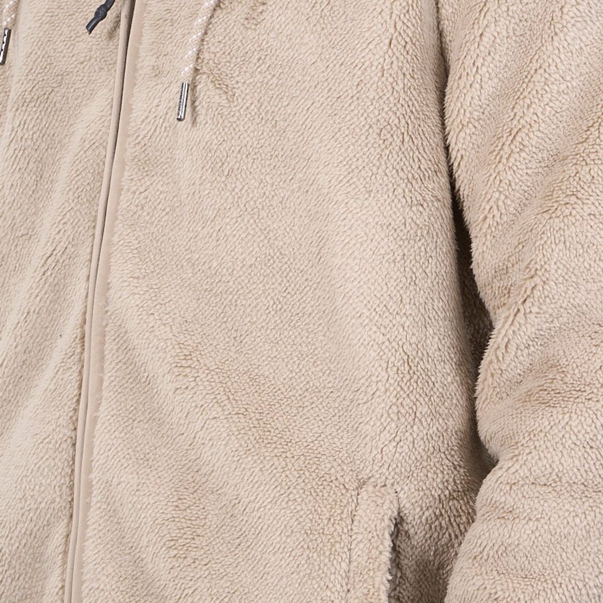 POLEMIC - Poleron Bonded Shaggy con gorro Crudo wi8301 Polemic