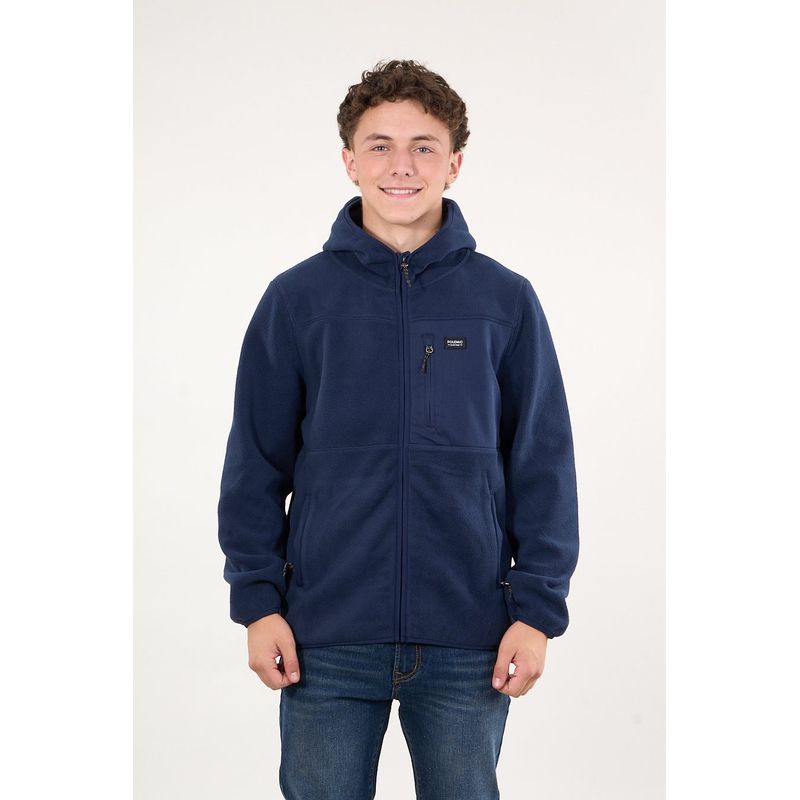 POLEMIC - Poleron Micropolar Full Zipper y gorro Azul wi8306 Polemic
