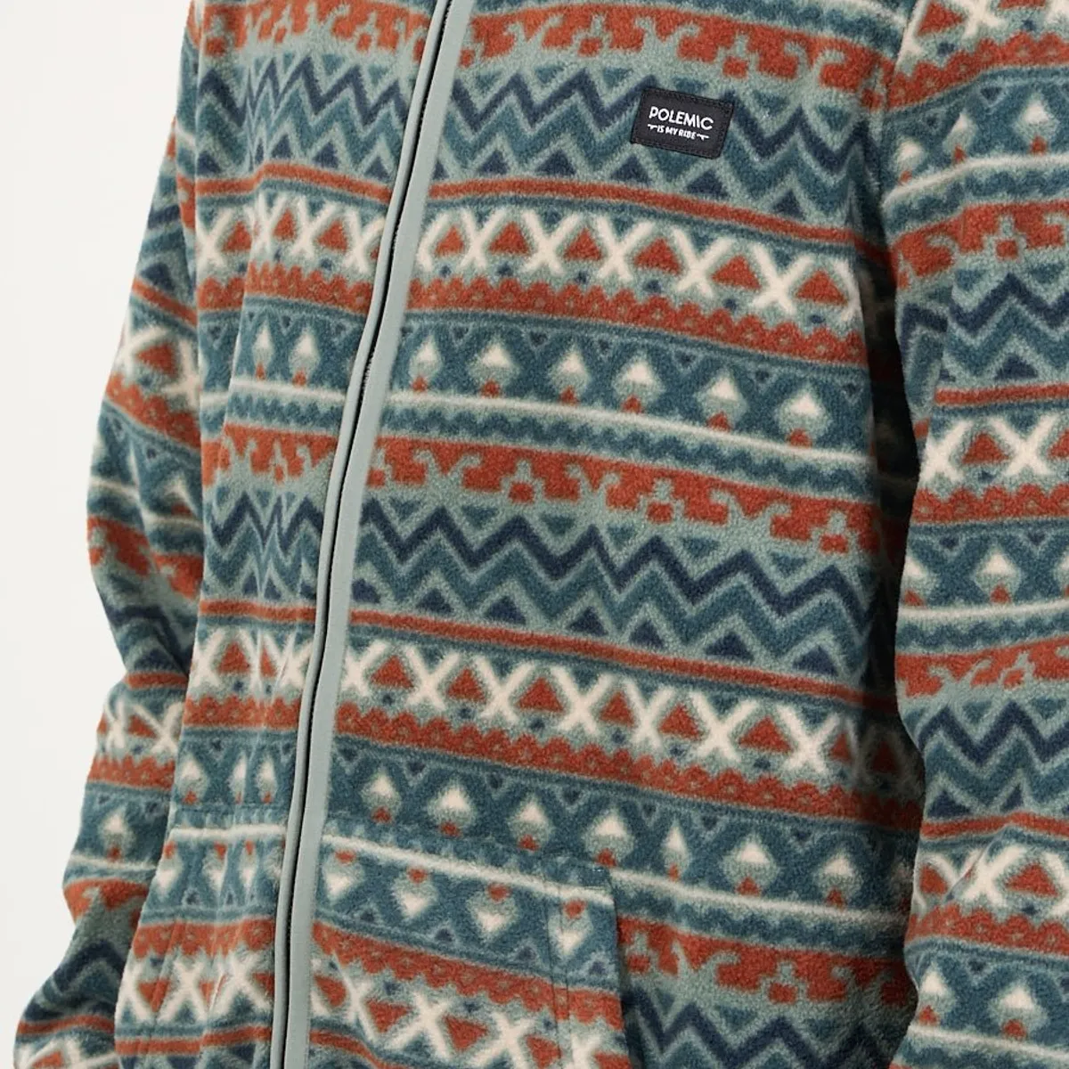 POLEMIC - Poleron Micropolar cierre y gorro Verde Oliva wi8309 Polemic