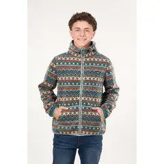 POLEMIC - Poleron Micropolar cierre y gorro Verde Oliva wi8309