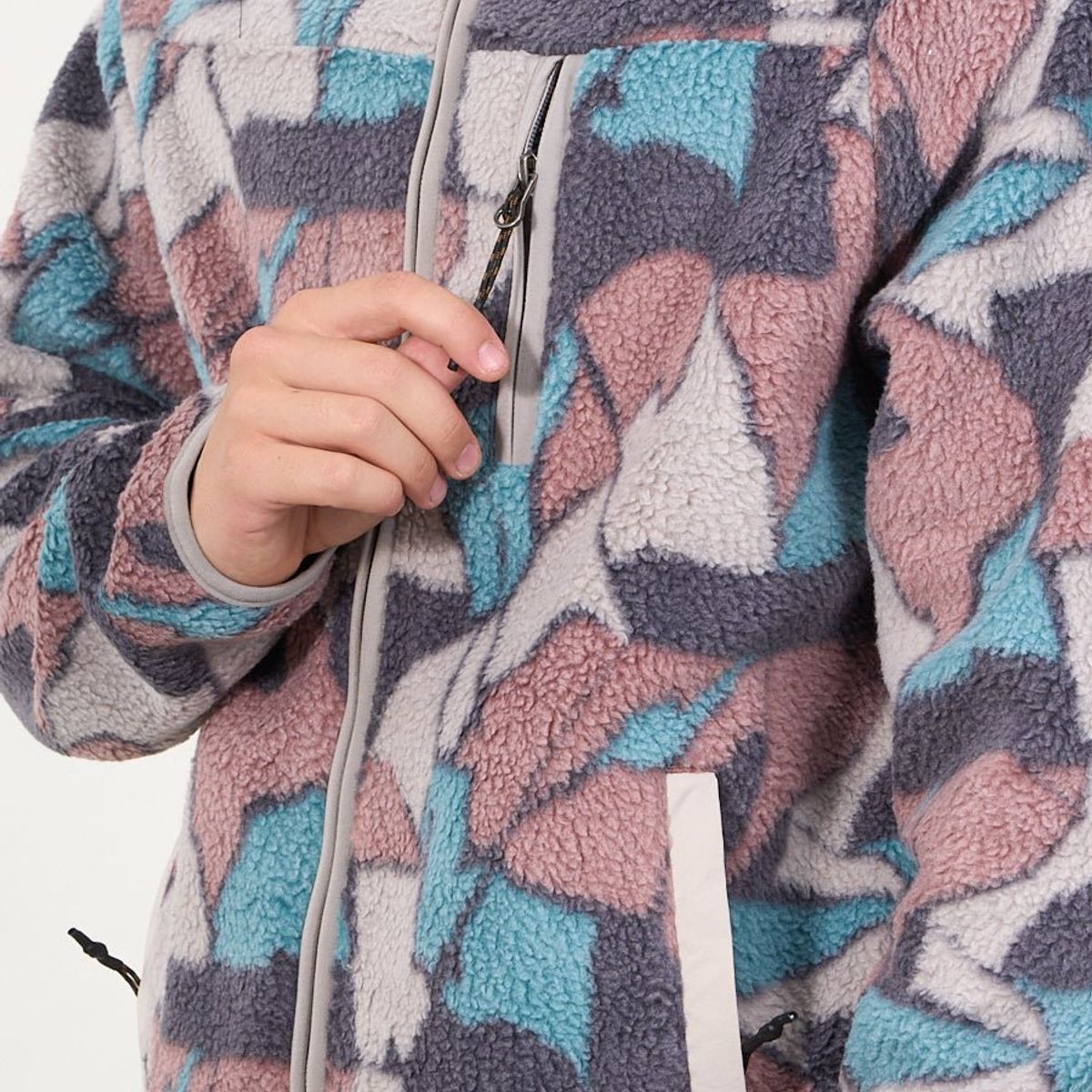 POLEMIC - Poleron Mini sherpa full cierre y gorro Azul wi8312 Polemic.