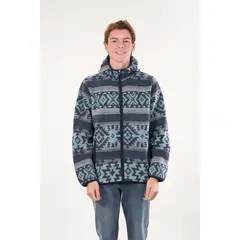 POLEMIC - Poleron Mini sherpa full cierre y gorro Azul wi8313