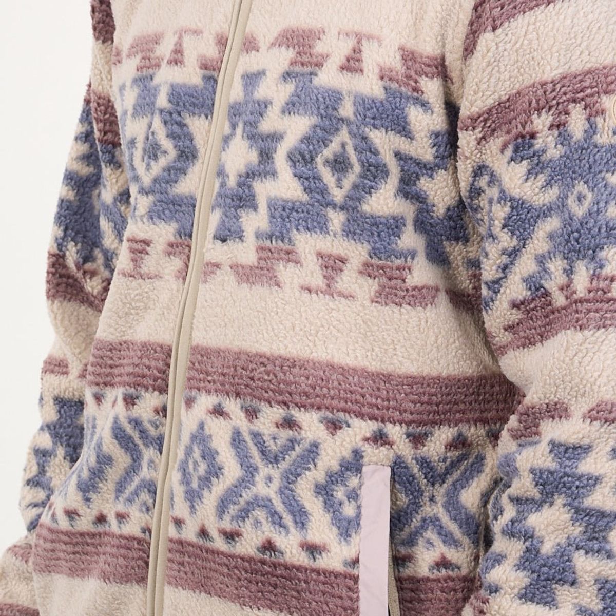 POLEMIC - Poleron Mini sherpa full cierre y gorro Crudo wi8313 Polemic