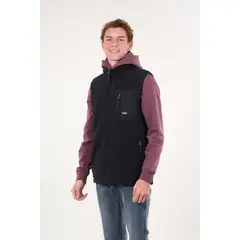 POLEMIC - Poleron sin mangas Mini sherpa full cierre Negro wi8314