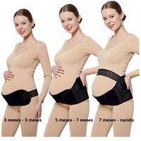 Faja Maternal Soporte Prenatal Embarazada Fajas 3 Etapas Negro XXL