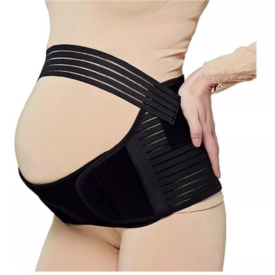 Imagen 2 del producto Faja Maternal Soporte Prenatal Embarazada Fajas 3 Etapas Negro XXL