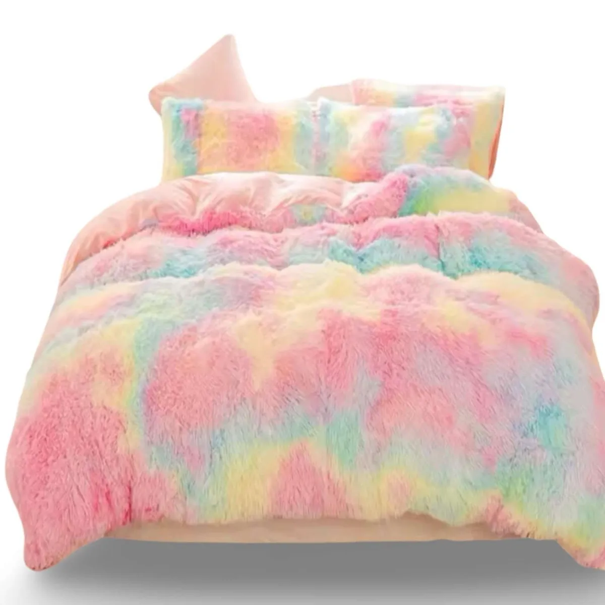 GENERICO - PLUMON CHIPORRO PELUDO 2 PLAZAS MULTICOLOR.