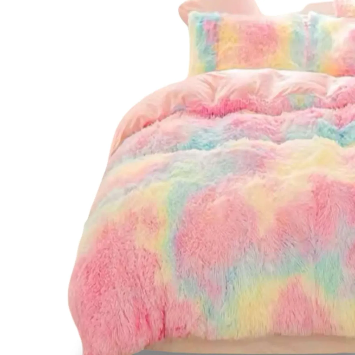 GENERICO - PLUMON CHIPORRO PELUDO 2 PLAZAS MULTICOLOR.