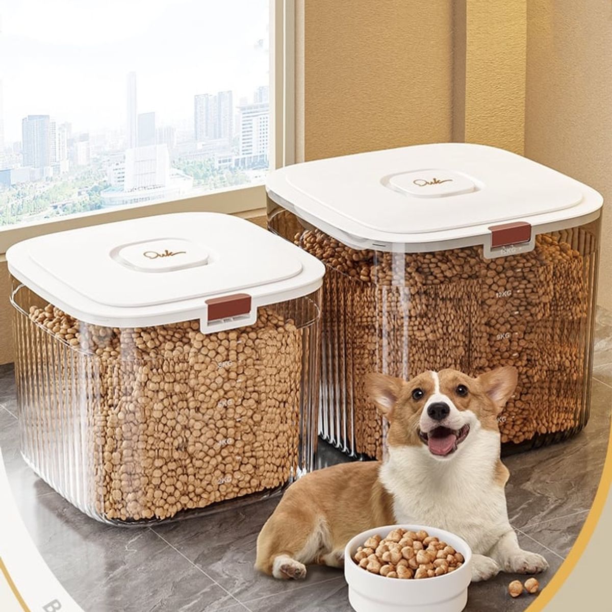 LUBABYCAS - Contenedor De Alimentos Para Mascotas 30KG By LuBabycas