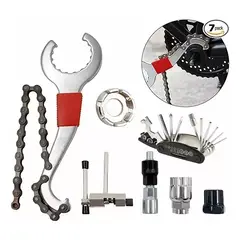 GENERICO - Set Full Herramientas Bici Extractor Corta Cadena Llave