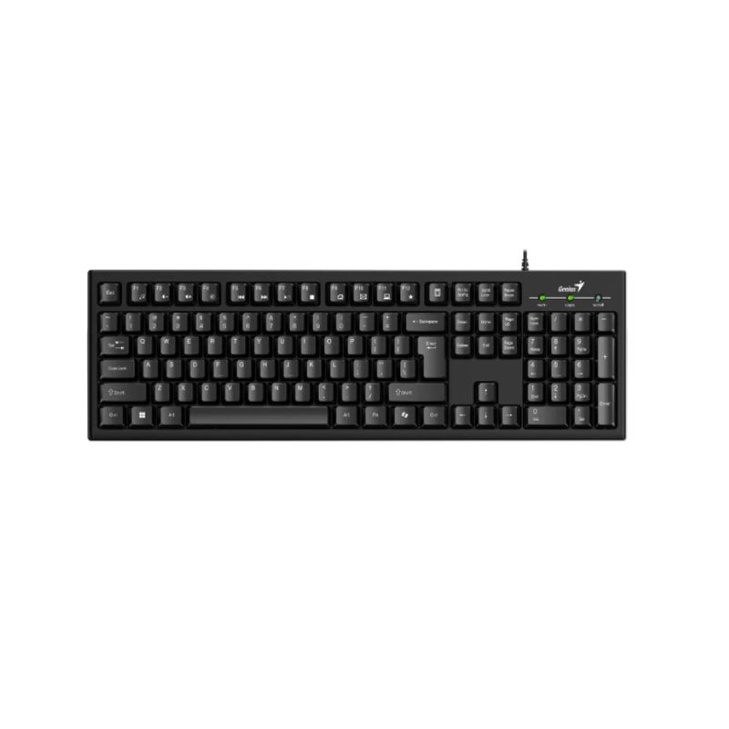 GENIUS - Teclado - Genius KB-100 - 100% FullSize QWERTY + Numérico