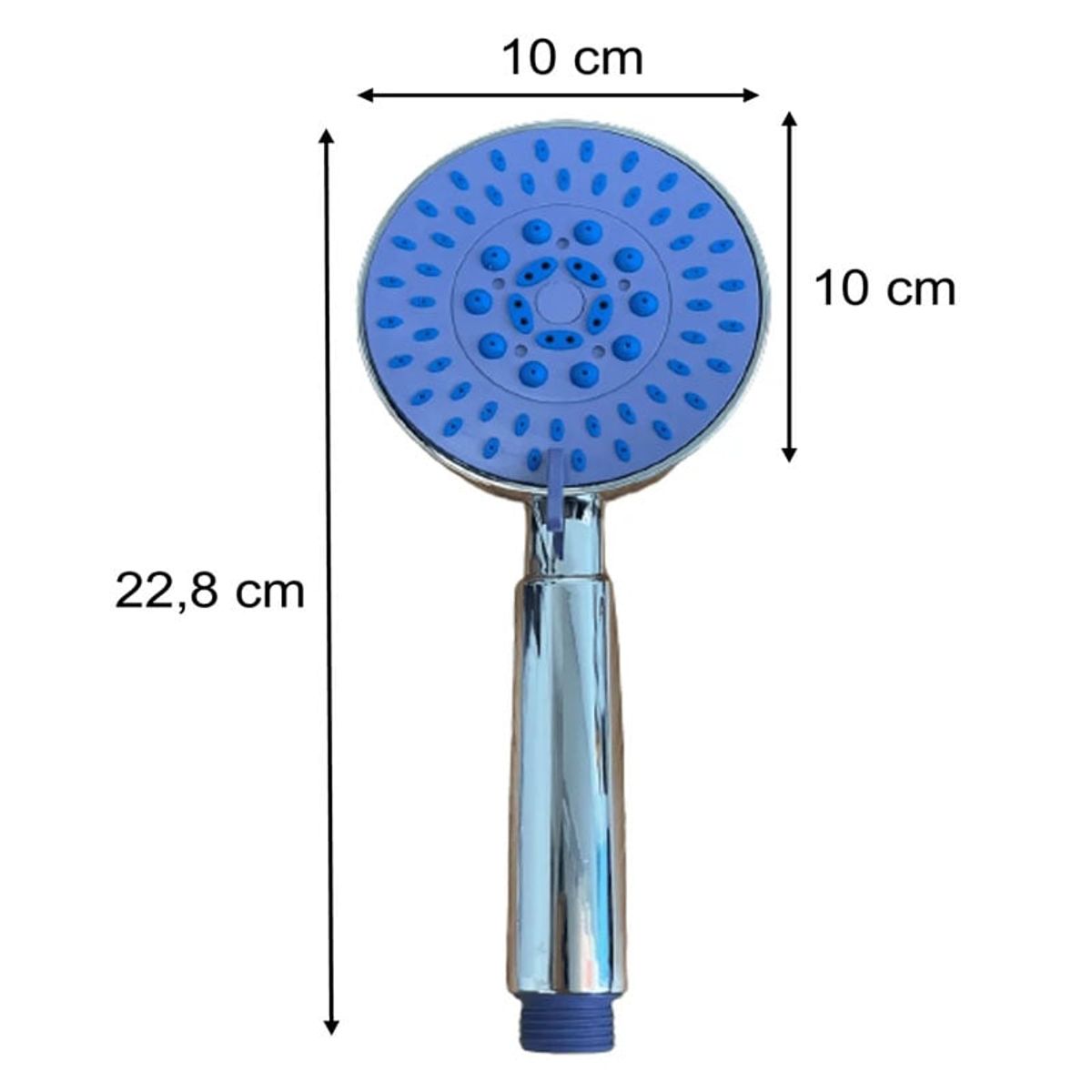 GENERICO - Pack Manguera Flexible 15 m + Soporte + Mango de Ducha Challa - Azul