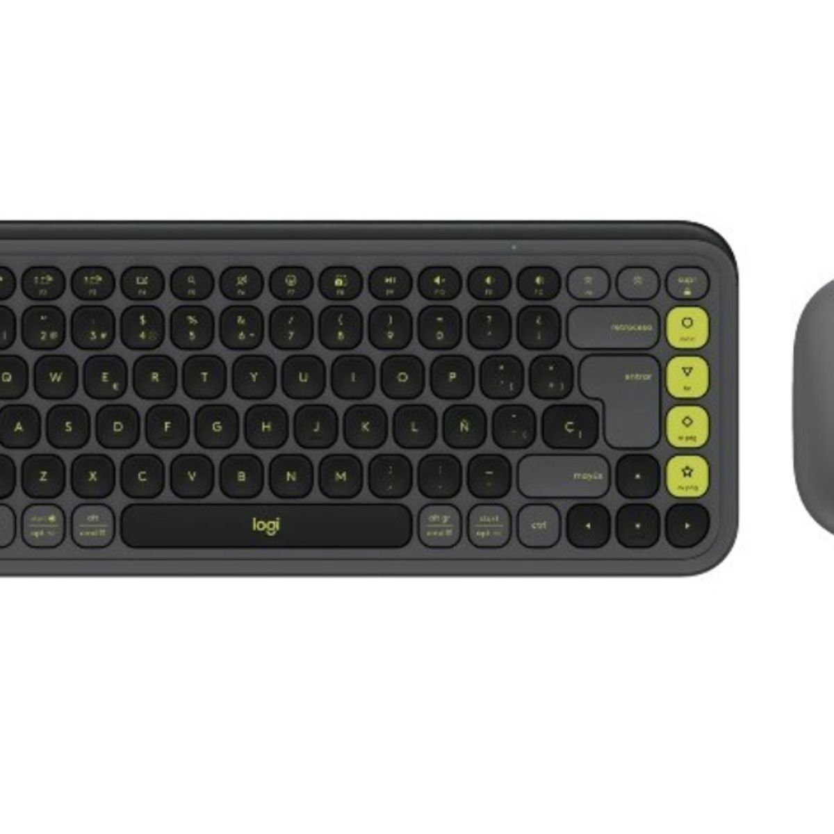 LOGITECH - Combo Teclado Mouse - Logitech - Pop Icon - GraphiteGreen
