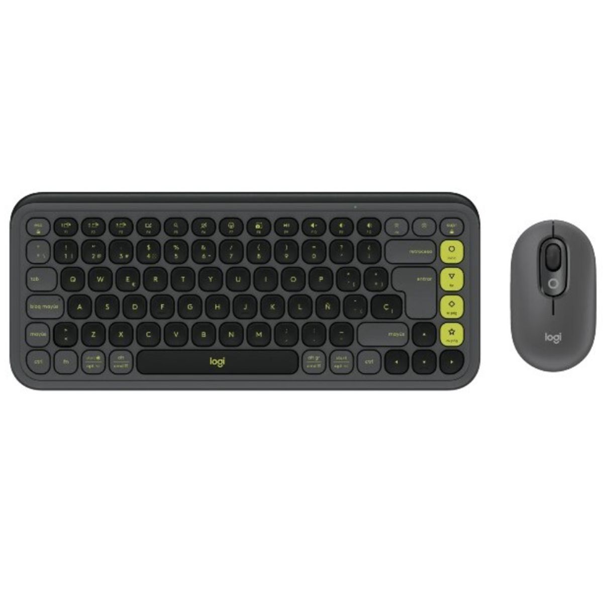 LOGITECH - Combo Teclado Mouse - Logitech - Pop Icon - GraphiteGreen
