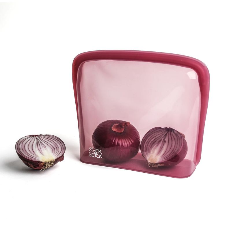 STACK N STOCK - Bolsa De Silicona Platino Stack`n Stock 3 lts Guinda