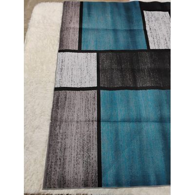 Imagen 2 del producto ALFOMBRA AZUL CUADRO 200X240 DELGADA LISA ANTIDESLIZANTE WYM