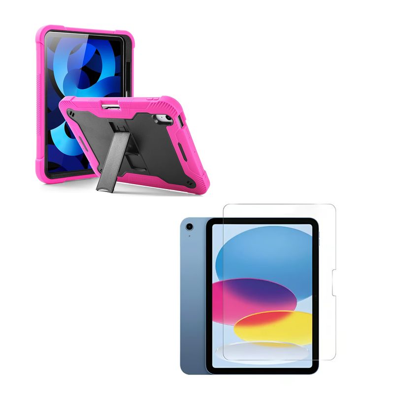 JOIGO - Funda Reforzada Anti Golpe 360 Lamina Vidrio Pad 11th G A16 2025 Fucsia