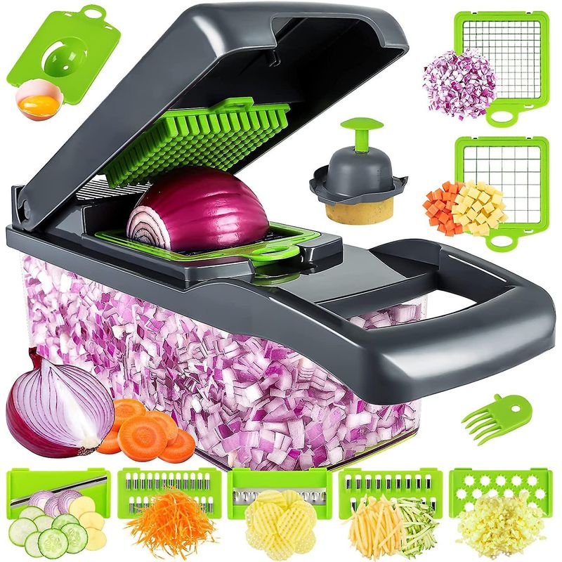MOVI - Picador y Rallador de Verduras y Frutas 5 en 1 multifuncional