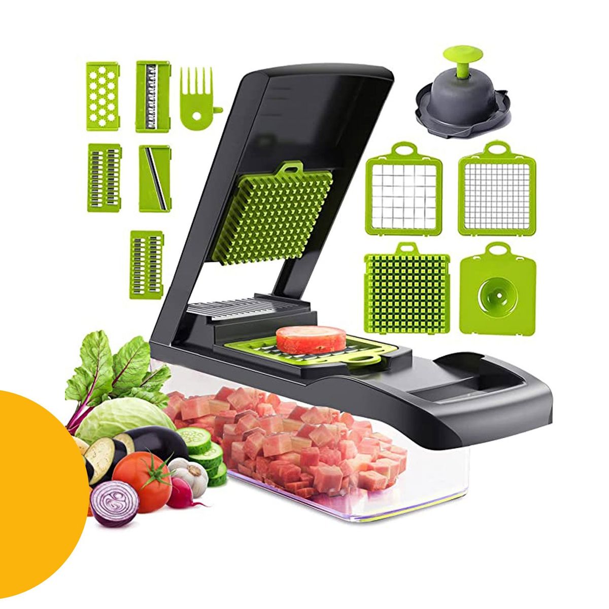 MOVI - Picador y Rallador de Verduras y Frutas 5 en 1 multifuncional