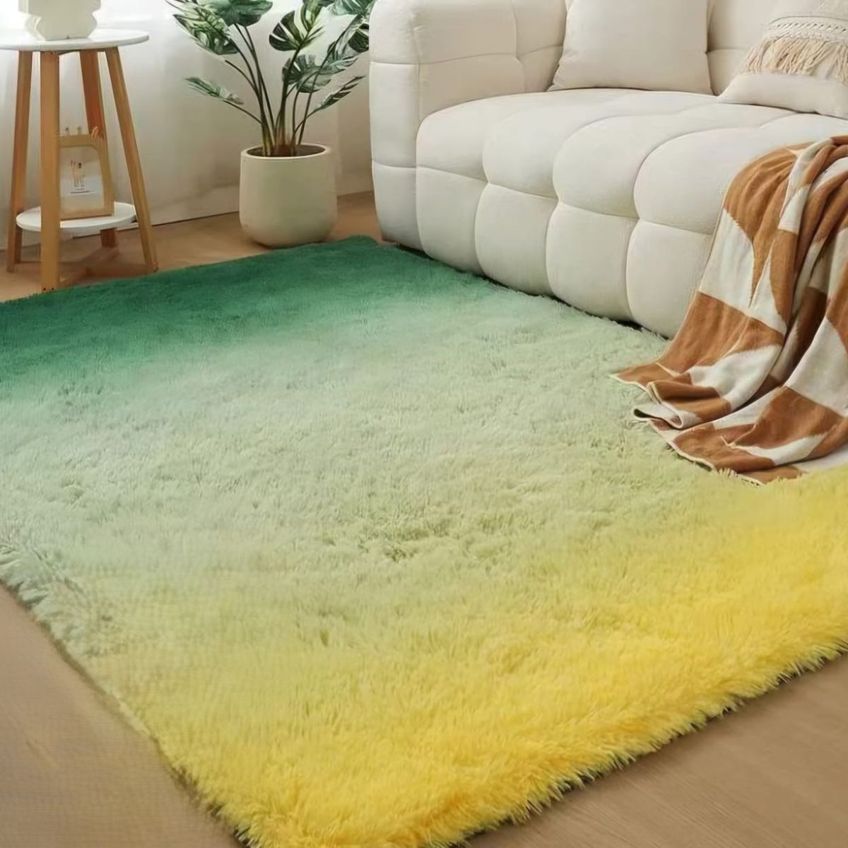 GENERICO - ALFOMBRAS PELO LARGO TIPO PELUCHE SUAVES PARA DECORACION DE HOGAR