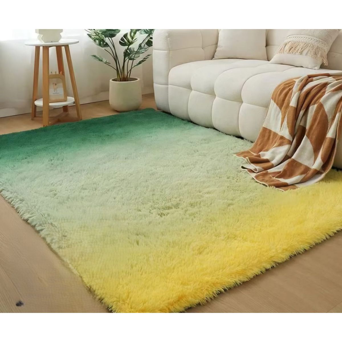 GENERICO - ALFOMBRAS PELO LARGO TIPO PELUCHE SUAVES PARA DECORACION DE HOGAR