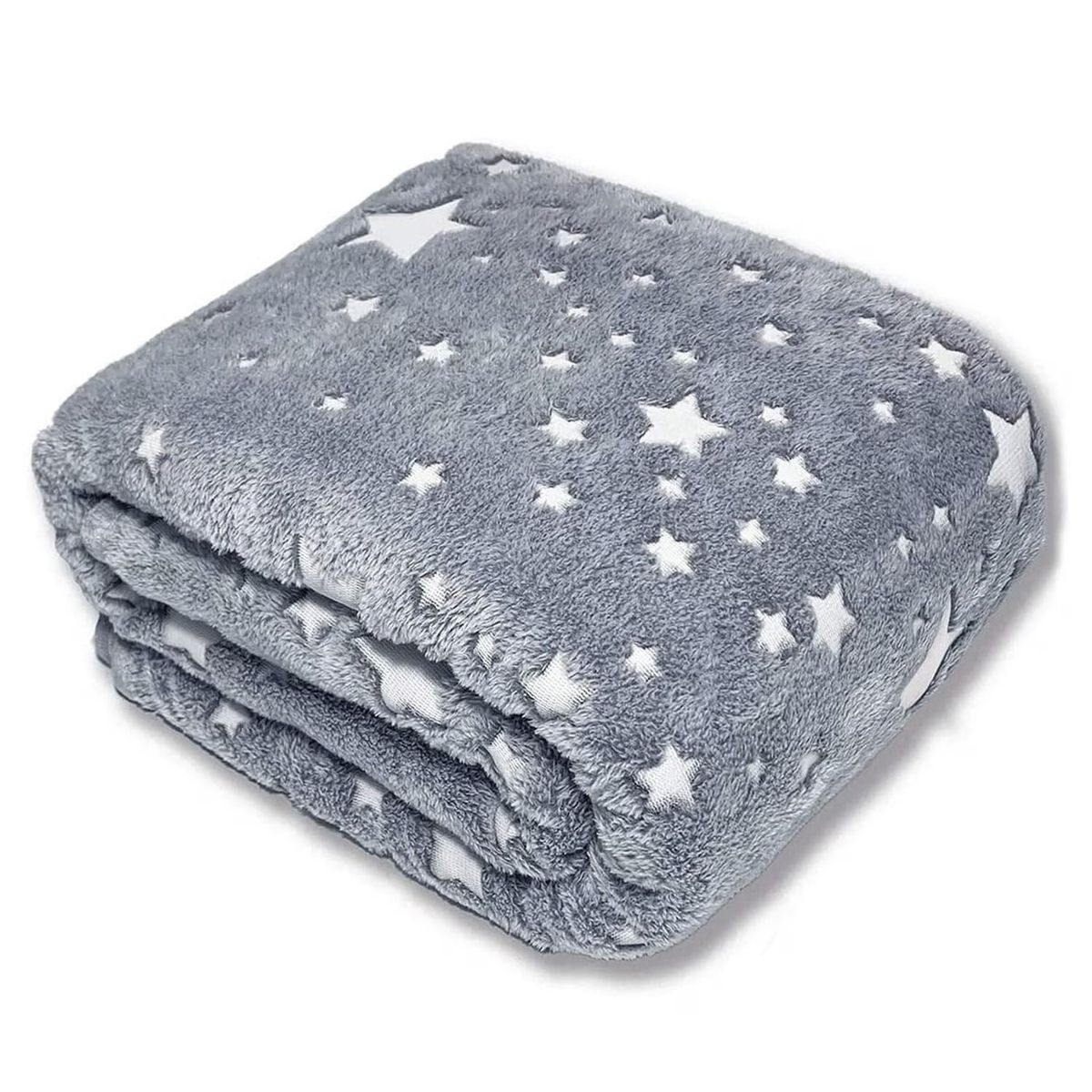 GENERICO - Manta Gris Mágica Luminosa en la Oscuridad 1 Pza. 150x200