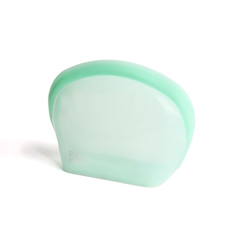 STACK N STOCK - Bolsa De Silicona Platino Stack`n Stock 1000 ml Verde Agua Plegable