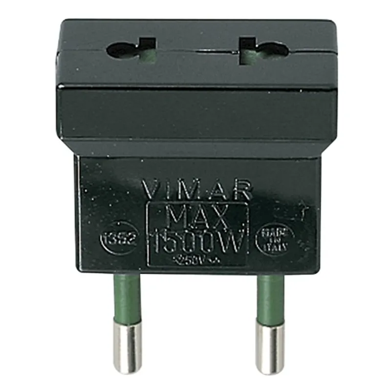 VIMAR - Adaptador Euroamericano Vimar 2p 10a 250v S10 Negro