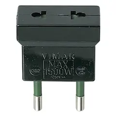 VIMAR - Adaptador Euroamericano 2p 10a 250v S10 Negro