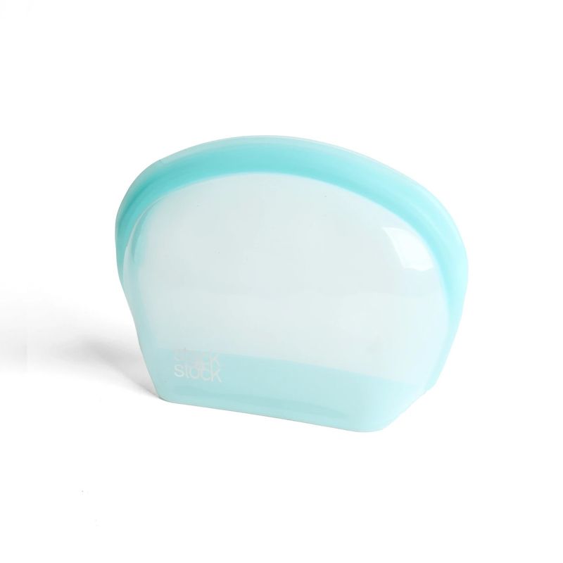 STACK N STOCK - Bolsa De Silicona Platino Stack`n Stock 1000 ml Celeste Plegable