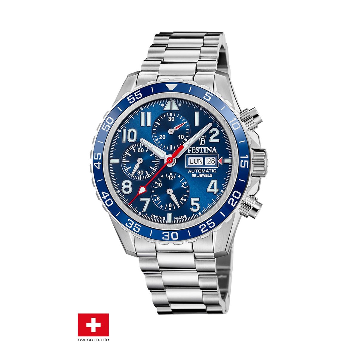 FESTINA SWISS - Reloj F20055/3 Festina Swiss Azul Hombre Automático