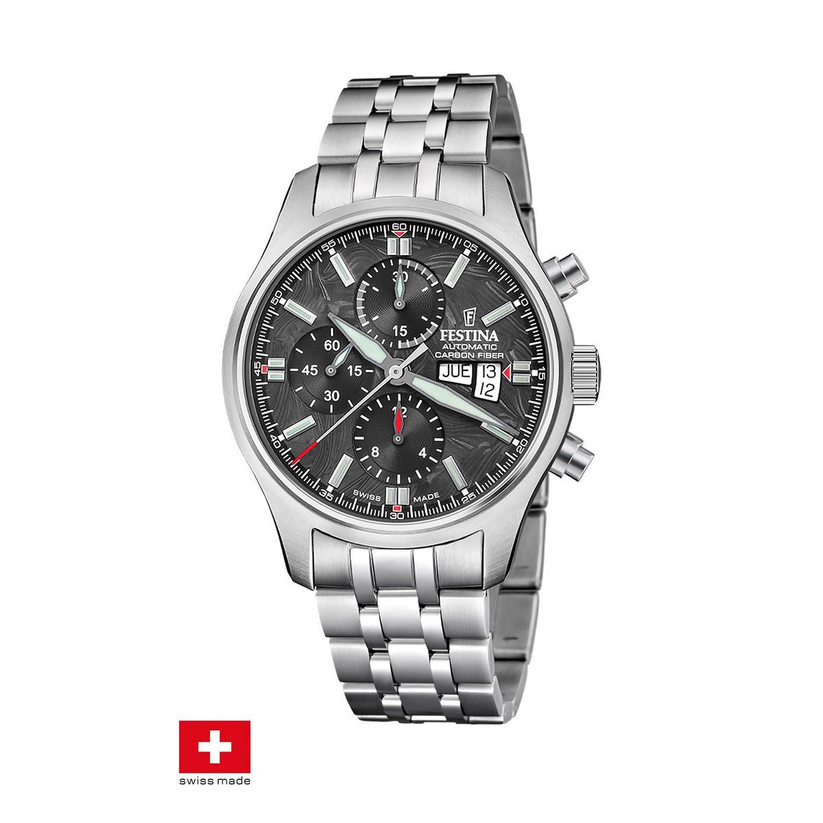 FESTINA SWISS - Reloj F20158/1 Festina Swiss Negro Hombre Automático