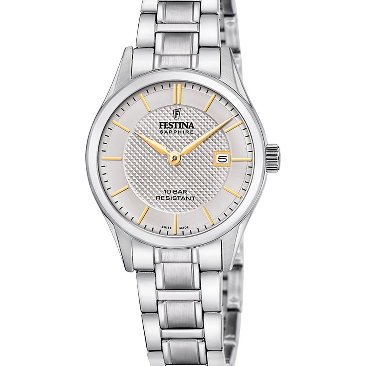 FESTINA SWISS - Reloj F20068/4 Festina Swiss Gris Mujer Acero Clásico