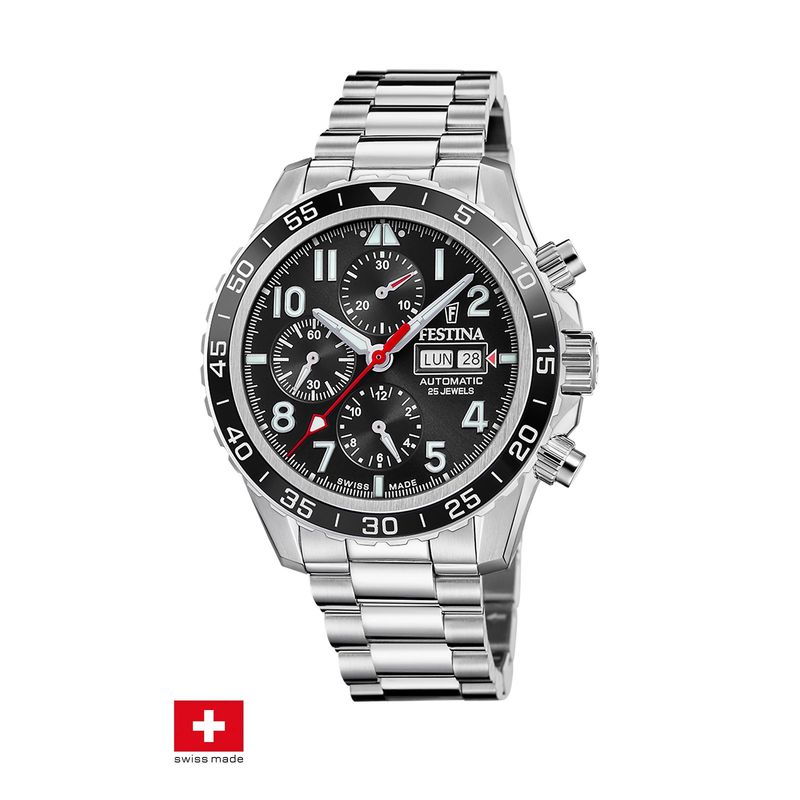 FESTINA SWISS - Reloj F20055/4 Festina Swiss Negro Hombre Automático