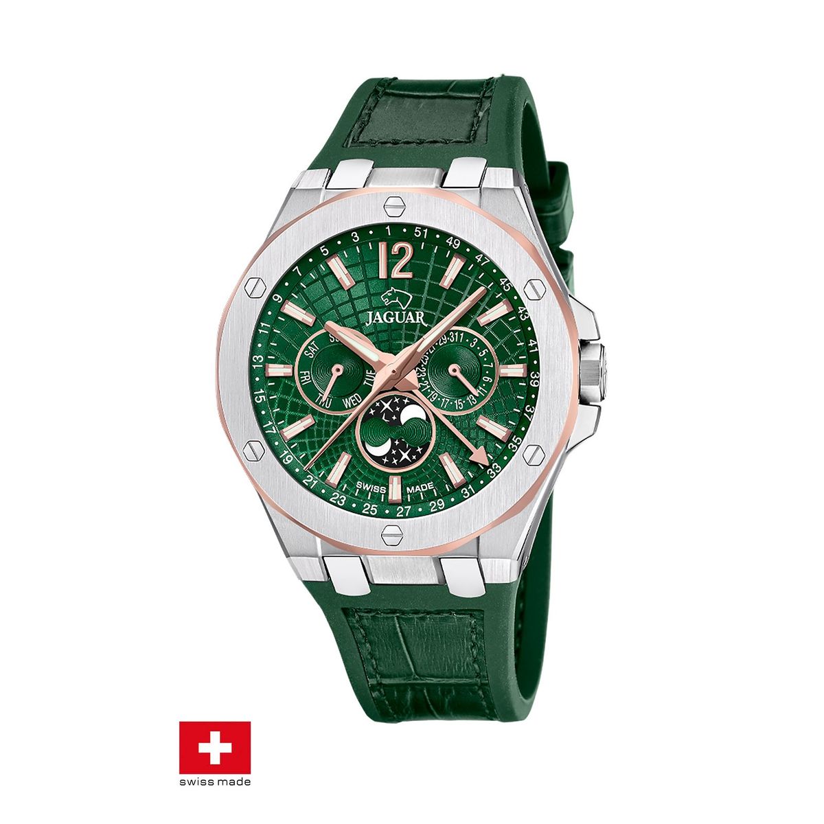 JAGUAR - Reloj J1040/3 Jaguar Swiss Verde Hombre Diplomatic