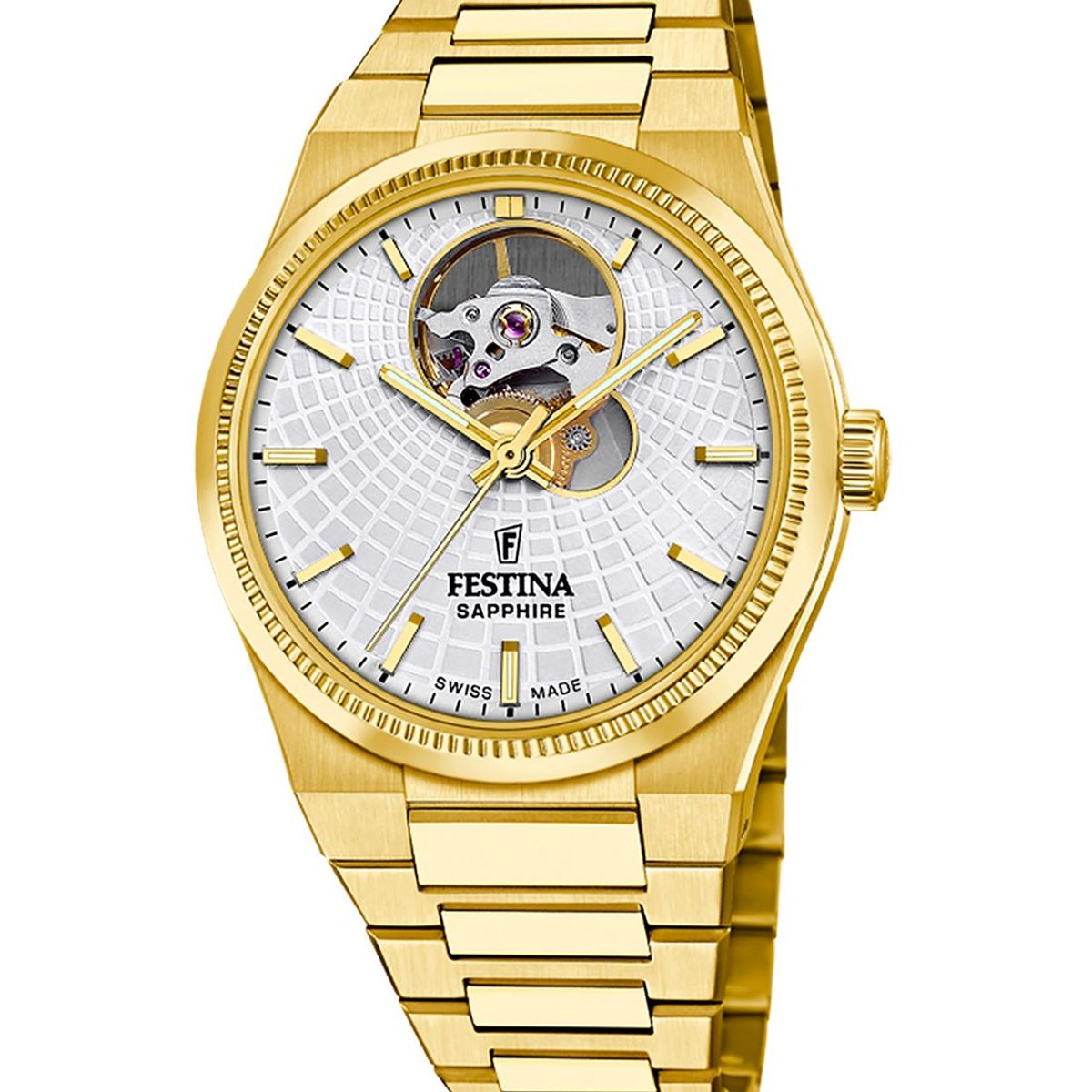 FESTINA SWISS - Reloj F20064/1 Festina Swiss Plata Mujer Automático