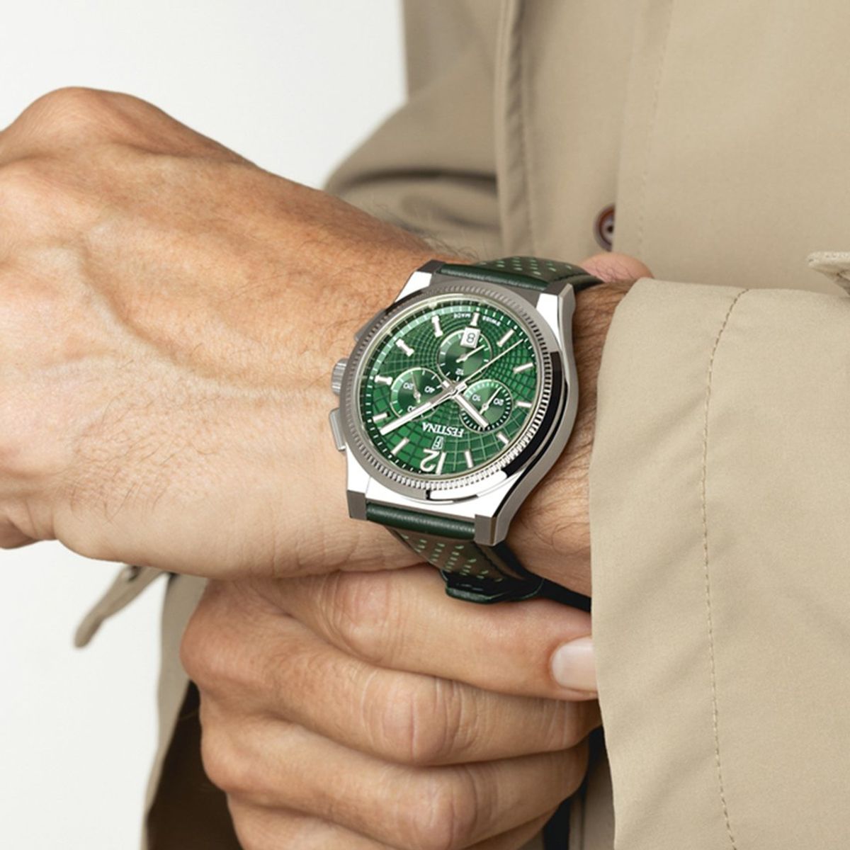 FESTINA SWISS - Reloj F20060/3 Festina Swiss Verde Hombre Rive Collection