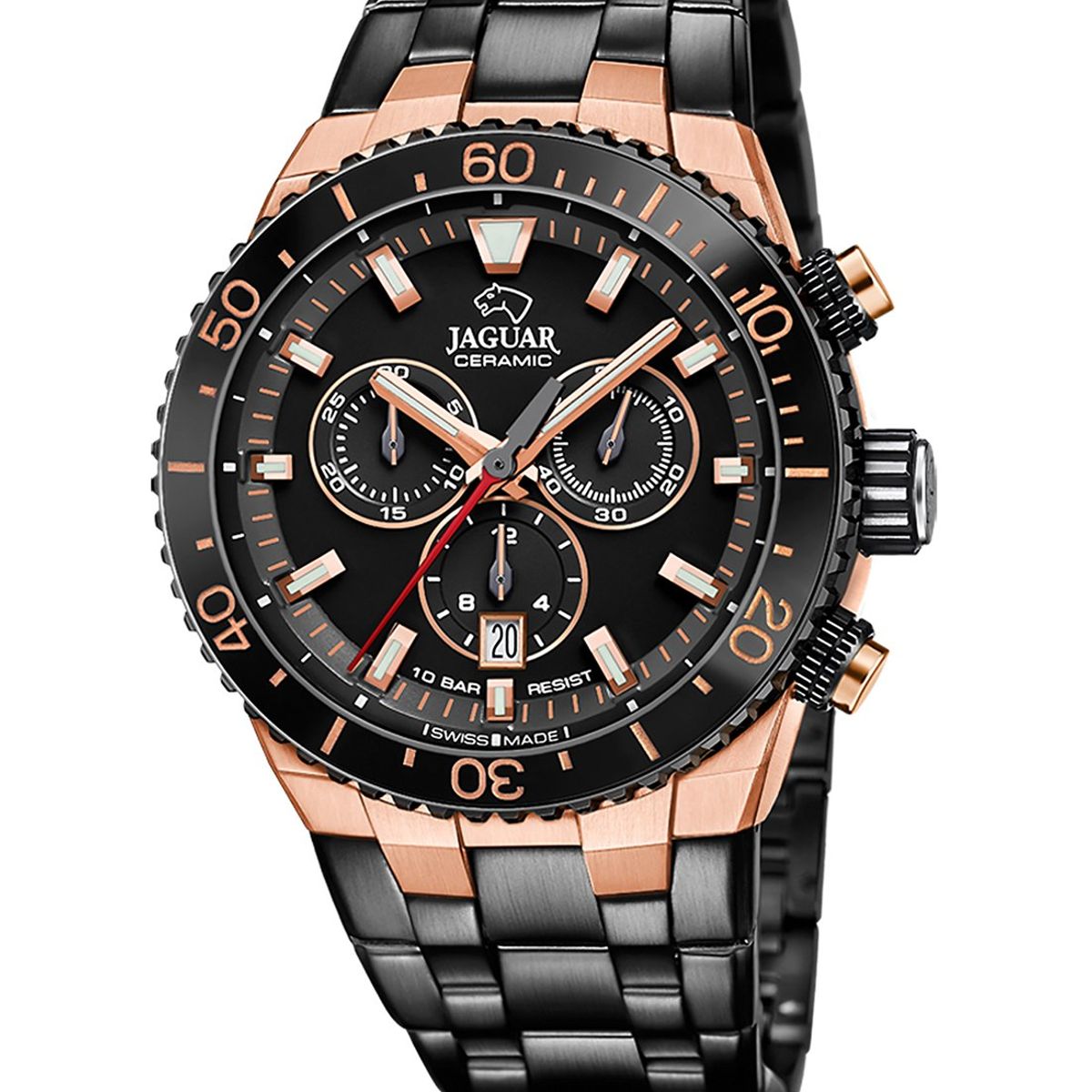 JAGUAR - Reloj J1023/1 Jaguar Swiss Negro Hombre Ceramic