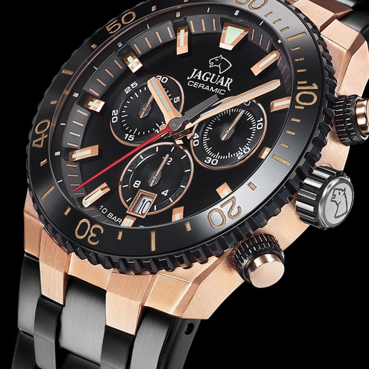 JAGUAR - Reloj J1023/1 Jaguar Swiss Negro Hombre Ceramic