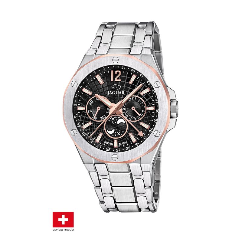JAGUAR - Reloj J1039/4 Jaguar Swiss Negro Hombre Diplomatic
