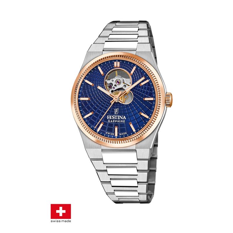 FESTINA SWISS - Reloj F20061/2 Festina Swiss Azul Hombre Automático