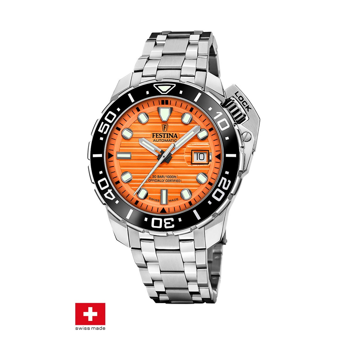 FESTINA SWISS - Reloj F20043/3 Festina Swiss Naranja Hombre