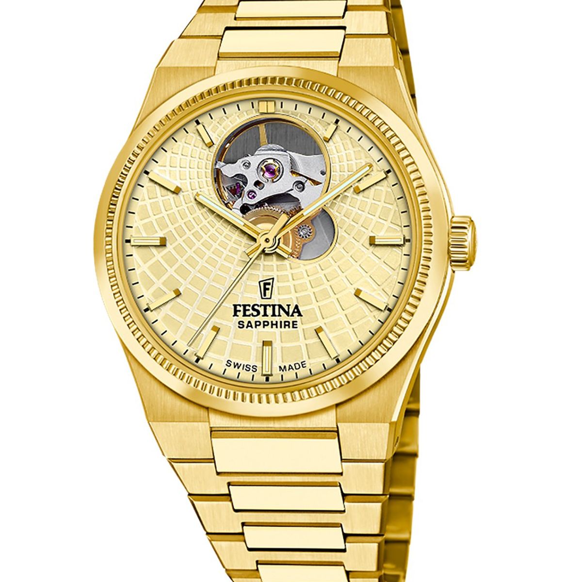 FESTINA SWISS - Reloj F20064/2 Festina Swiss Dorado Mujer Automático