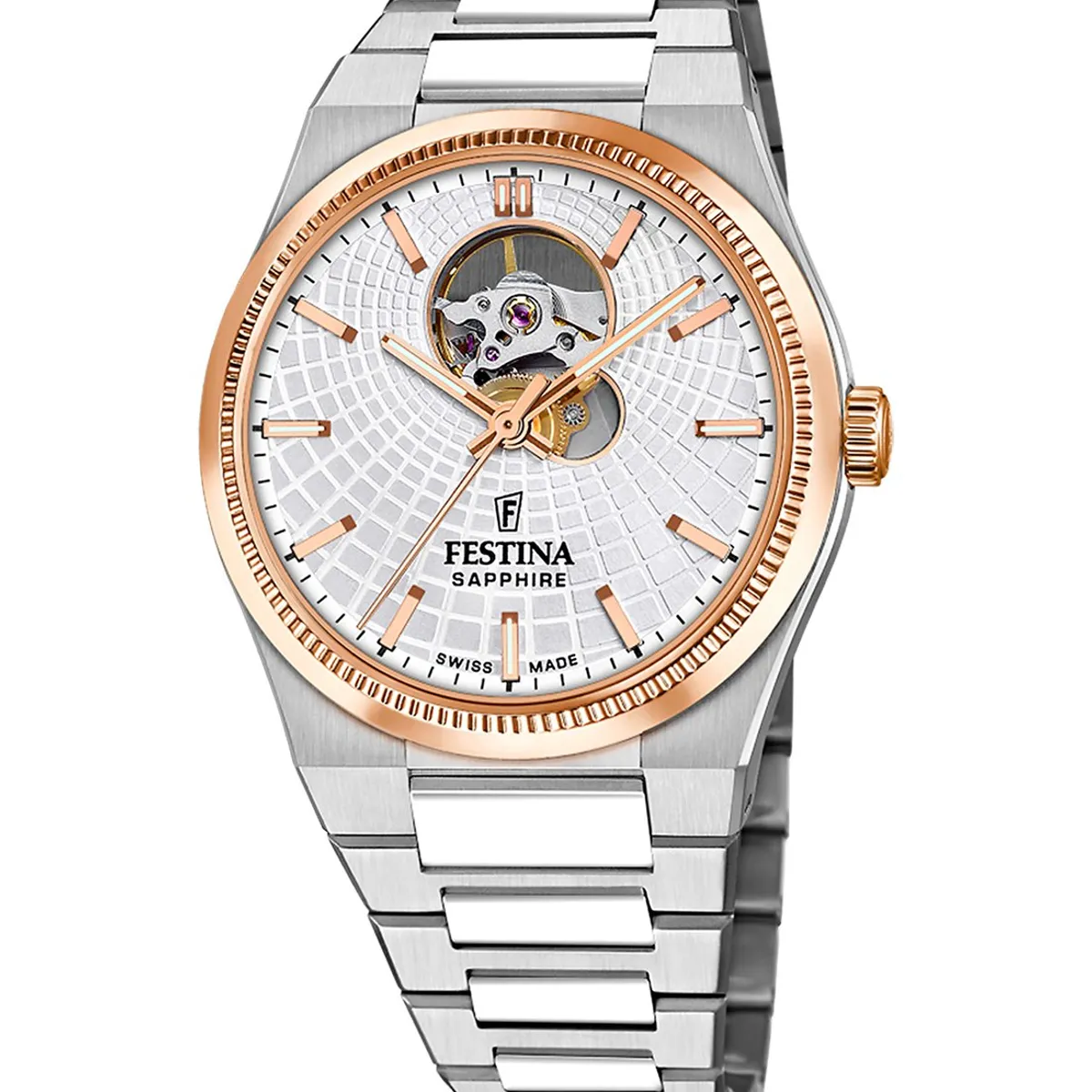 FESTINA SWISS - Reloj F20061/1 Festina Swiss Plata Hombre Automático