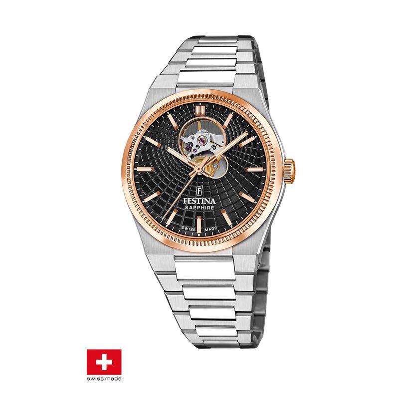 FESTINA SWISS - Reloj F20061/4 Festina Swiss Negro Hombre Automático