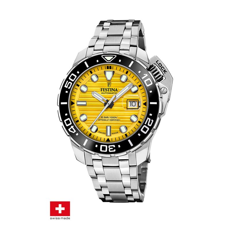 FESTINA SWISS - Reloj F20043/1 Festina Swiss Amarillo Hombre