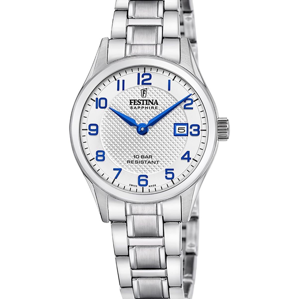 FESTINA SWISS - Reloj F20068/1 Festina Swiss Plata Mujer Acero Clásico