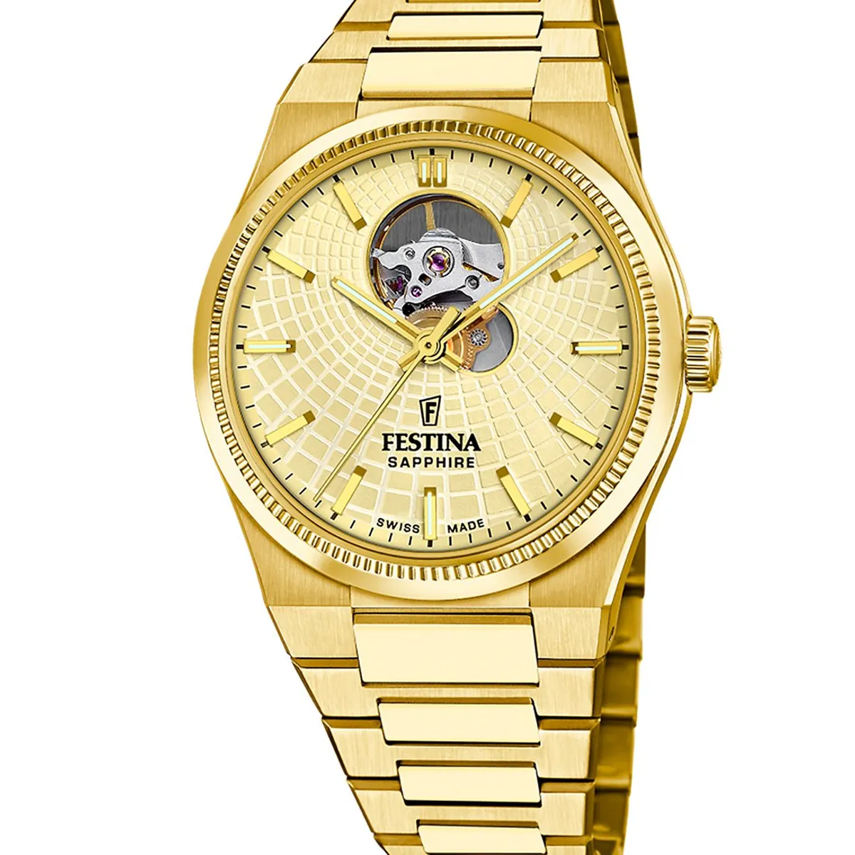 FESTINA SWISS - Reloj F20062/2 Festina Swiss Dorado Hombre Automático