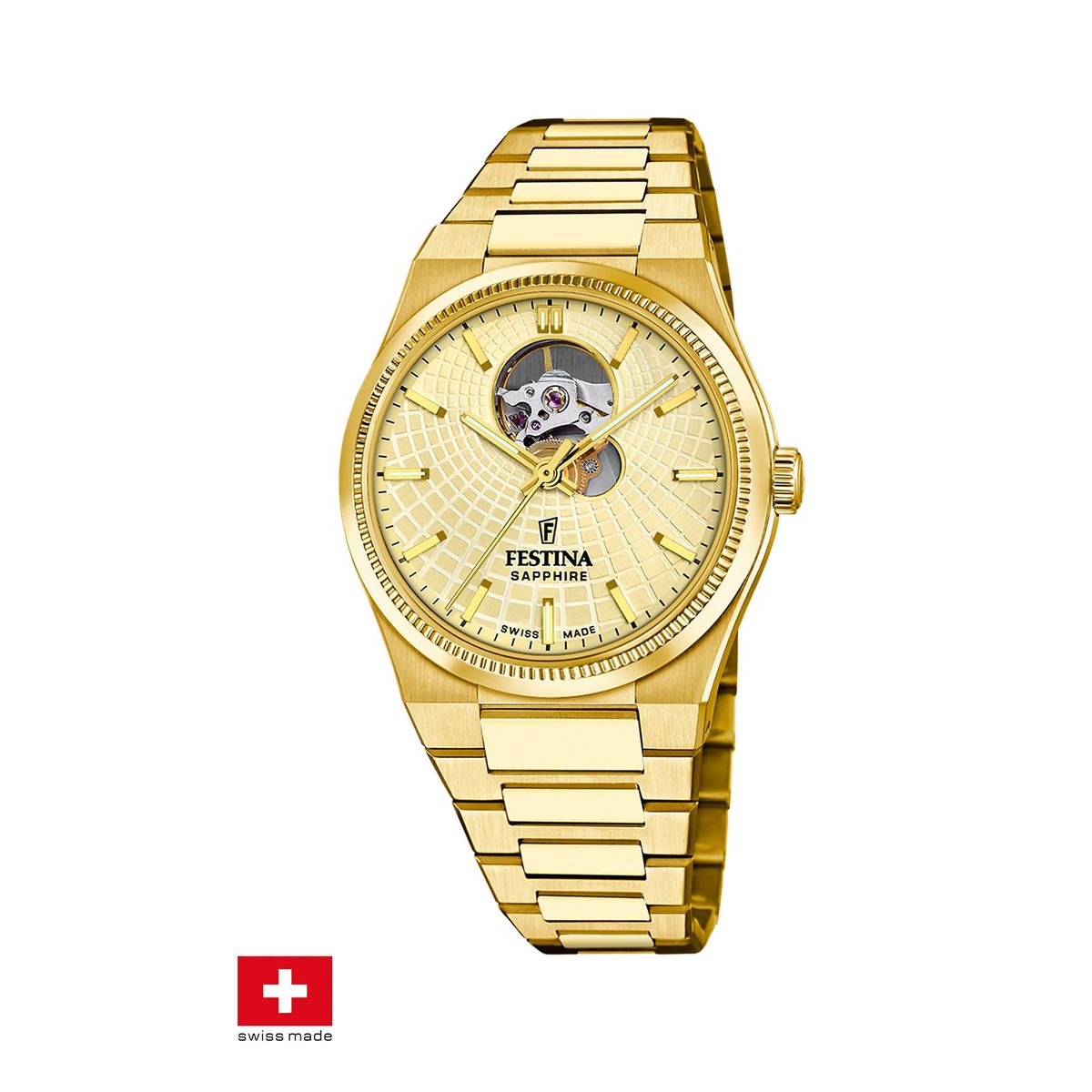 FESTINA SWISS - Reloj F20062/2 Festina Swiss Dorado Hombre Automático