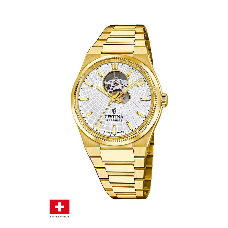 FESTINA SWISS - Reloj F20062/1 Festina Swiss Plata Hombre Automático
